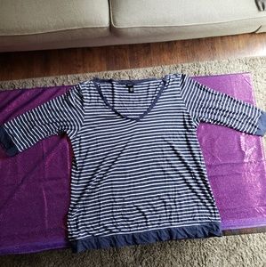 Size 3 navy striped v neck